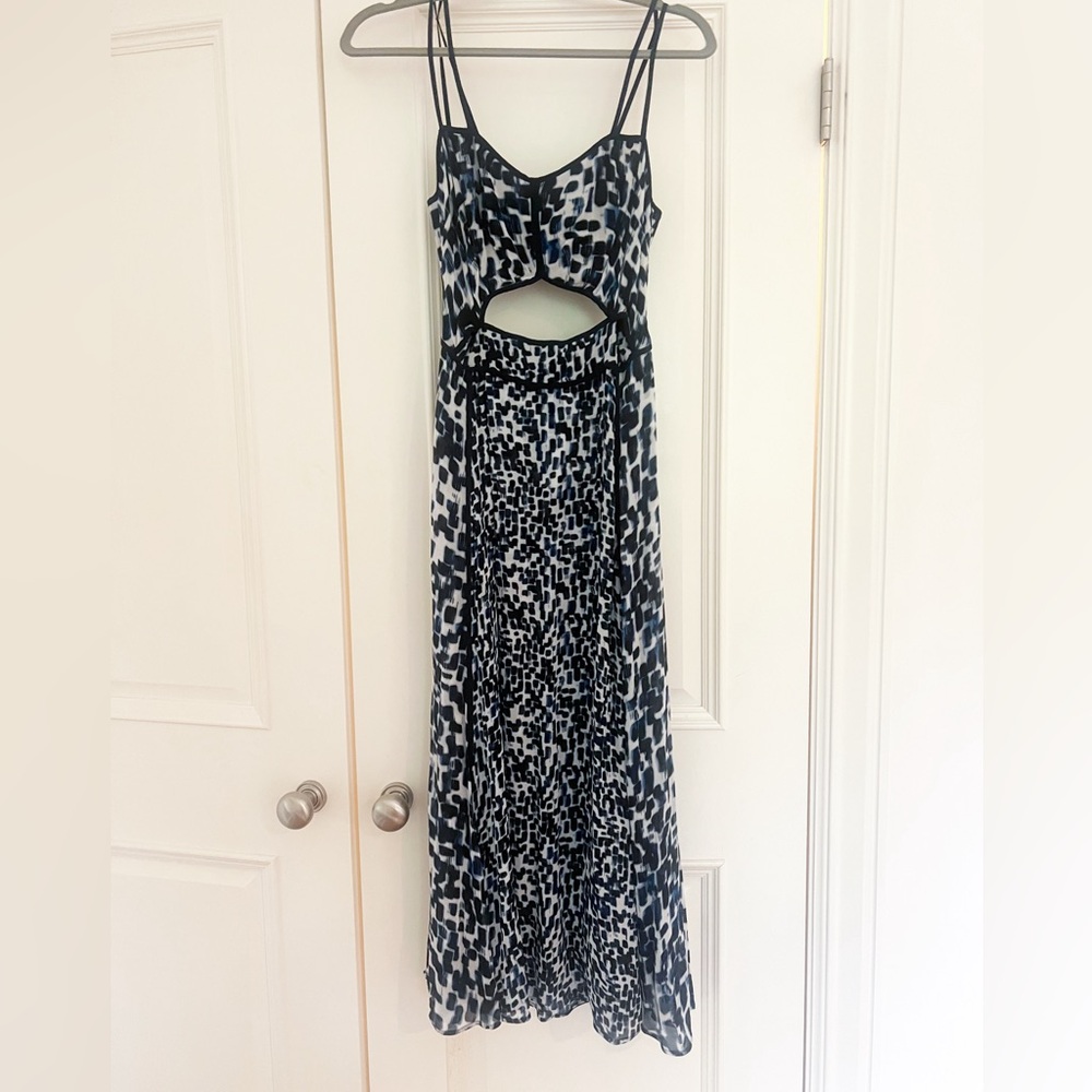 Reiss printed midi cutout dress - great condition
